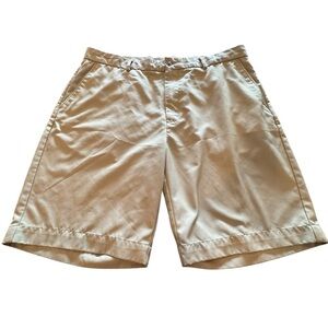 Greg Norman Collection Tan Flat Front Shorts